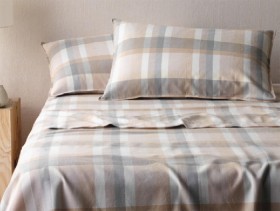 Australian-House-Garden-Cotton-Flannelette-Check-Sheet-Set on sale