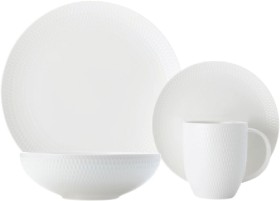 Maxwell-Williams-16pc-White-Basics-Diamonds-Dinner-Set on sale