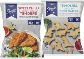 Steggles-Chicken-Tender-or-Dino-Snacks-1kg-Selected-Varieties on sale
