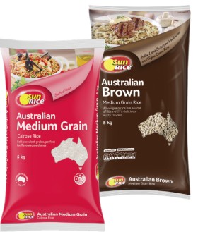 SunRice-Australian-Medium-Grain-Calrose-Rice-or-Brown-Rice-5kg on sale