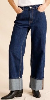 Piper-Wide-Leg-Cuff-Denim-Jean on sale