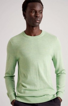 Blaq+Australian+Merino+Crew+Neck+Knit%2A+-+Sage