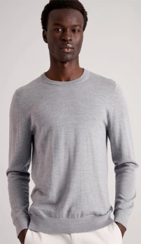 Blaq+Australian+Merino+Crew+Neck+Knit%2A+-+Grey+Marle