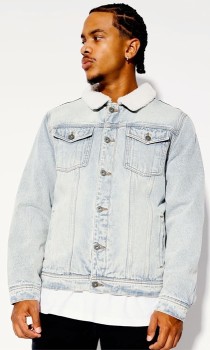 Kenji+Denim+Sherpa+Jacket