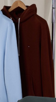 Tommy-Hilfiger-Drawstring-Fleece-Hoodie-Brown on sale