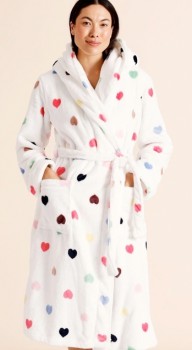Soho-Fleece-Robe-White on sale