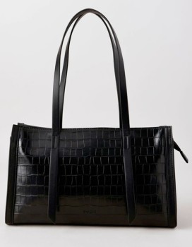 Basque-Ruby-Shoulder-Bag-Black-Croc on sale
