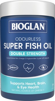 Bioglan-Odourless-Super-Fish-Oil-Double-Strength-200-Capsules on sale