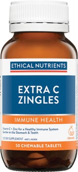 Ethical-Nutrients-Extra-C-Zingles-Orange-Flavour-50-Tablets on sale