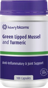 Henry-Blooms-Green-Lipped-Mussel-and-Turmeric-100-Capsules on sale
