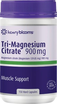 Henry-Blooms-Tri-Magnesium-Citrate-900mg-150-Capsules on sale
