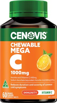 Cenovis-Chewable-Mega-C-Orange-1000mg-60-Tablets on sale