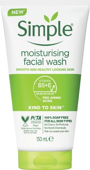 Simple-Moisturising-Facial-Wash-150mL on sale