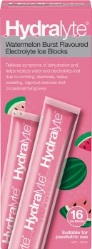 Hydralyte-Electrolyte-Ice-Blocks-Watermelon-Flavour-16-Pack on sale