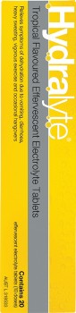 Hydralyte-Effervescent-Tablets-Tropical-Flavour-20-Pack on sale