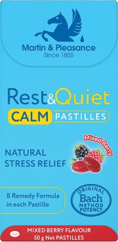 RestQuiet-Calm-Pastilles-Mixed-Berry-Flavour-50g on sale