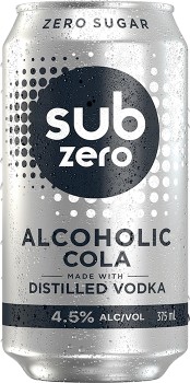 Sub-Zero-Alcoholic-Cola-Cans-375mL on sale