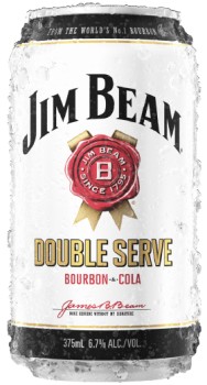 Jim-Beam-White-Double-Serve-Bourbon-Cola-67-Cans-10-pack-375mL on sale