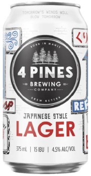 4-Pines-Japanese-Lager-Cans-375mL on sale