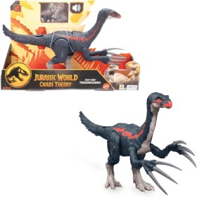 Jurassic-World-Slash-N-Roar-Therizinosaurus-Dinosaur-Figure on sale