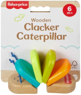 Fisher-Price-Wooden-Clacker-Caterpillar on sale