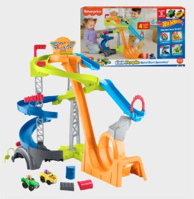 Fisher-Price-Little-People-Hot-Wheels-Wheelies-Spiral-Speedway-F24 on sale