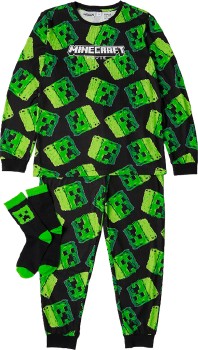 Minecraft-PJ-Set-with-Socks on sale