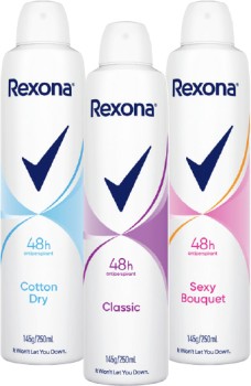 Rexona+Women%26rsquo%3Bs+Antiperspirant+Spray+250mL+Selected+Varieties
