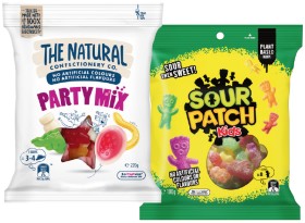 The-Natural-Confectionery-Co-130230g-Sour-Patch-Kids-Bag-190g-or-Pascall-Lollies-150300g-Selected-Varieties on sale