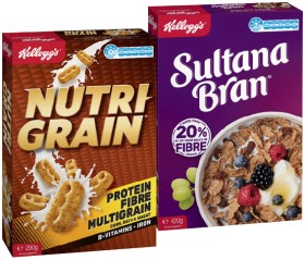 Kellogg%26rsquo%3Bs+Nutri%E2%80%91Grain+290g%2C+Sultana+Bran+420g+or+Original+Special+K+300g