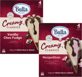Bulla-Creamy-Classics-Ice-Cream-Cones-4-Pack-520mL on sale