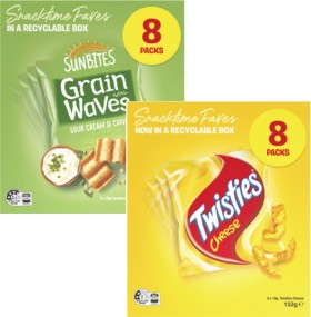 Sunbites-Grain-Waves-or-Twisties-8-Pack-152g-176g on sale