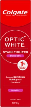 Colgate-Optic-White-Stain-Fighter-Whitening-Toothpaste-1-Hydrogen-Peroxide-100g on sale