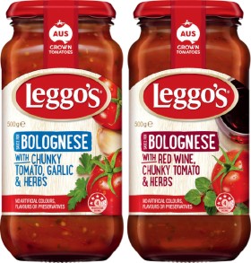 Leggos-Pasta-Sauce-490500g-Selected-Varieties on sale