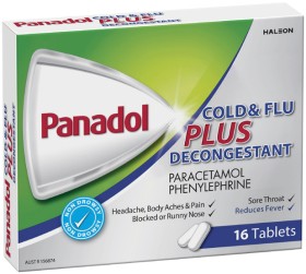 Panadol-Cold-Flu-Plus-Decongestant-Tablets-16-Pack on sale
