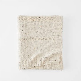 Cove+Knit+Throw+-+Natural