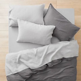 Milano+Linen+Sheet+Set+-+Silver