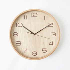 Thomas+30cm+Wood+Grain+Clock