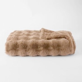 Malmo+Faux+Fur+Throw+-+Carob
