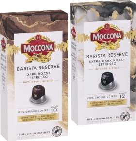Moccona-Barista-Reserve-Coffee-Capsules-10-Pack-Selected-Varieties on sale