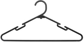 12+Pack+Plastic+Hangers+-+Black