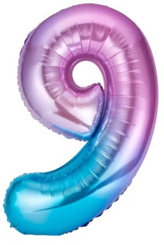 Giant+Number+9+Foil+Balloon+-+Multi