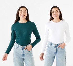 Long+Sleeve+Rib+Crew+T-Shirt