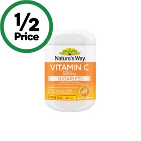 Natures-Way-Vitamin-C-500mg-Sugarless-Chewable-Tablets-Pk-320 on sale