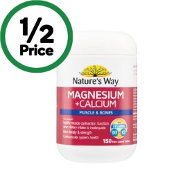 Natures-Way-Magnesium-Calcium-Tablets-Pk-150 on sale