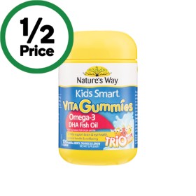 Natures-Way-Kids-Smart-Vita-Gummies-Omega-3-DHA-Fish-Oil-Pk-120 on sale