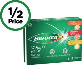 Berocca-Energy-Effervescent-Variety-Pack-Tablets-Pk-45 on sale