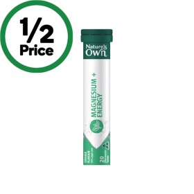 Natures-Own-Magnesium-Energy-Effervescent-Pk-20 on sale
