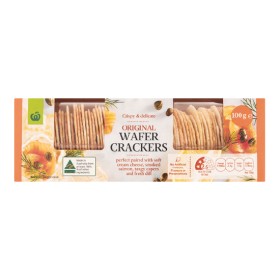 Woolworths-Wafer-Crackers-100g on sale