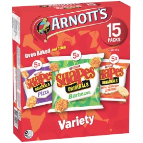 Arnotts-Shapes-Multipack-Crackers-375g-Pk-15 on sale